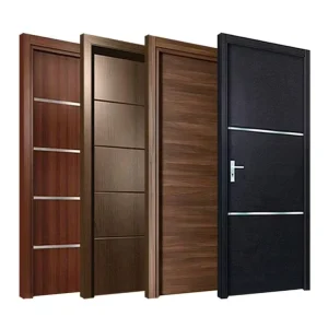 Waterproof Melamine Slab WPC MDF Solid Wood Prehung Bathroom Interior Door