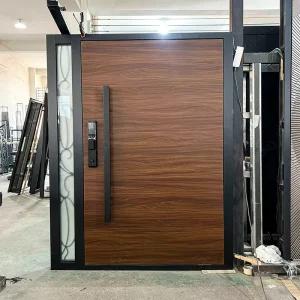 Waterproof Modern Cast Aluminum Villa Entry Door with 3D Surface Design, Anti-Theft and Anti-Corrosion