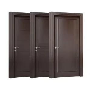 Waterproof PVC WPC Interior Wooden Sliding Door