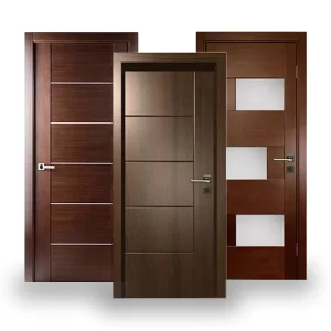 Waterproof Polished Panel Prehung Modern WPC Interior Door