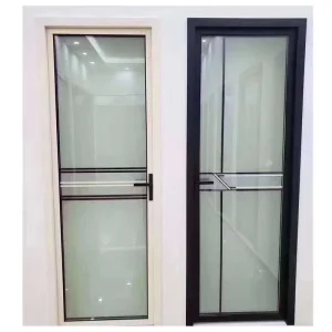 Waterproof Single Casement Frosted Glass Aluminum Titanium-Magnesium Alloy Bathroom Swing Door