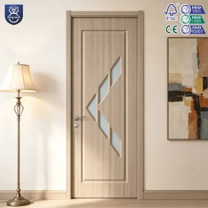 Waterproof Solid Wood Composite Hotel Door with Melamine MDF Board