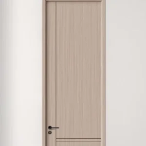 Waterproof Solid Wood Interior Door Carbon Crystal Soundproof Bedroom Door Free Paint for Hotels Hospitals