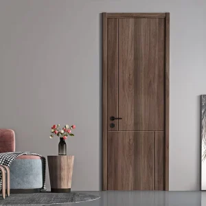 Waterproof Solid Wood Single Leaf Main Entrance Door