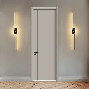 Waterproof Soundproof Minimalist Polymer Swing Interior Door with Baking Paint Finish