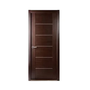 Waterproof Soundproof Modern Flush Interior Door, Swing Style, Melamine Surface, Solid Core