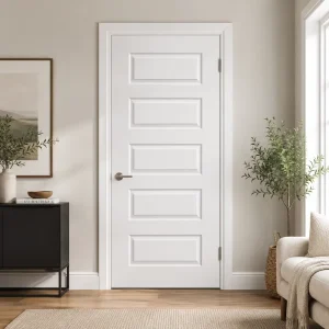 Waterproof Veneered Melamine MDF Interior Door for Living Room, Office, and Hotel