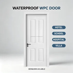 Waterproof WPC Chipboard Interior Door 35mm 40mm 45mm Custom Size
