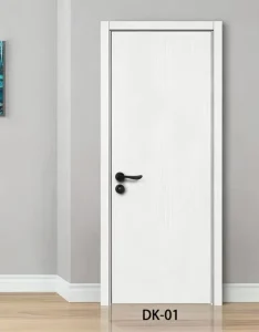 Waterproof WPC Door Panel Chinese Supplier PVC Film Laminated China Door Skin Polymer Wood Side Opening Finished