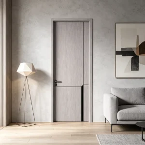 Waterproof WPC Interior Door Minimalist Design Bedroom Hotel Project Door