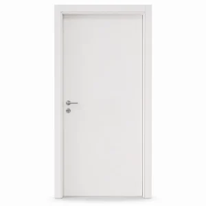Waterproof WPC Interior Door Soundproof Moisture-Proof PVC Door with Frame and Hardware for Hospital Apartment Hotel Bathroom
