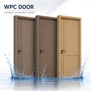 Waterproof Wood Plastic Composite Interior Bedroom Door for Villa and Apartment