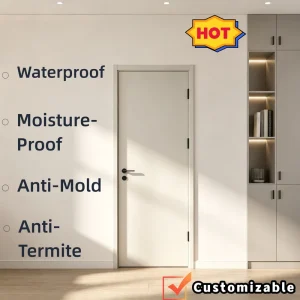 Weather-Resistant Anti-Termite WPC Wood-Plastic Interior Door for Malaysia
