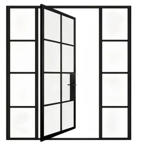 Weatherproof Steel and Glass Single or Double French Entrance Door for Home Use