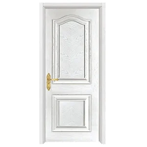 White Classic Interior Wood Bedroom Door, Single Swing Door