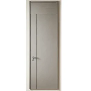 White MDF Flat Panel Interior Bedroom Door, Sound Insulation, Finished Surface, for Apartments