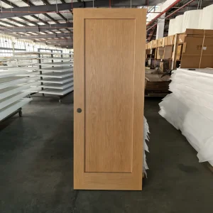 White Oak One-Panel Veneered Solid Wood MDF Interior Shaker Door