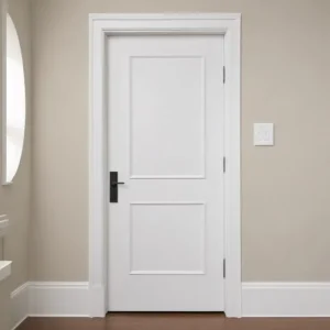 White Painted Solid Wood Single Prehung Interior Bedroom Door
