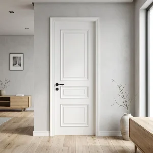 White Prefinished Solid Wood Composite Interior Door