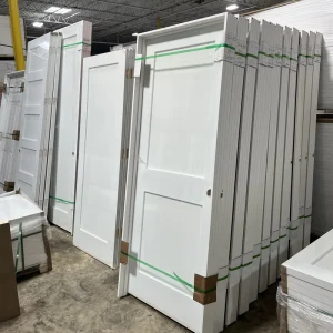 White Primed 2-Panel Prehung Shaker Solid Core MDF Interior Door