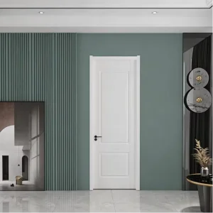 White Primed 3-Panel Solid-Core MDF Interior Door for Apartments