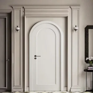 White Primed Arch Waterproof Polymer Slab Door for Villa, Hotel, Living Room, and Bedroom
