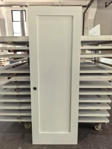 White Primed Shaker MDF One-Panel Waterproof Interior Door for Bedroom Bathroom Kitchen and Living Room