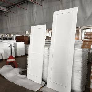 White Primed Solid Core 1-Panel MDF Shaker Interior Door