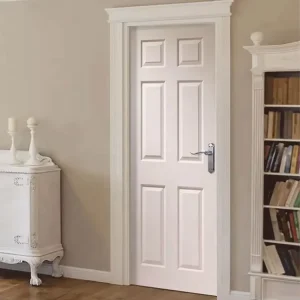 White Primed Solid-Core MDF Molded Interior Bedroom Door with Frame Custom Made Soundproof