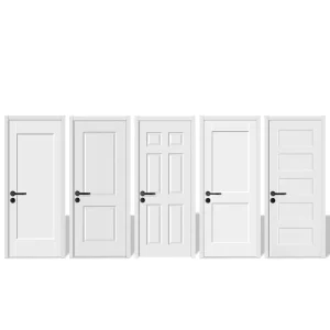 White-Primed Solid-Core MDF Molded Prehung Interior Door for Apartment