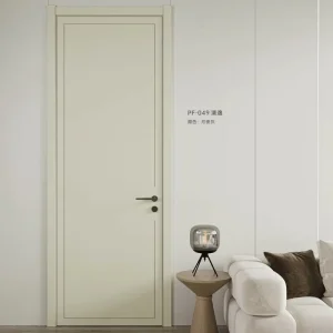 White Primed Solid Wood Interior Door Leaf for Apartments and Offices