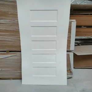White Primer Door Skin Easy Painting Custom Home Interior Wooden Door Production