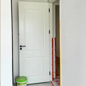 White Primer Interior MDF Polymer Soundproof Door for Bedroom or Apartment