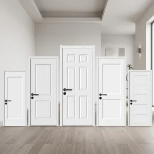 White Primer Smooth Texture Wood Grain MDF HDF Molded Hollow Core Interior Unfinished Presinished Door Panels