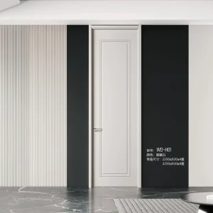 White Wooden Bedroom Interior Door, Classic Modern Style