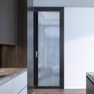 Wide Viewing Area Ultra-Narrow Frame Double Glazed Insulated Glass Aluminum Alloy Outward Swing Casement Door