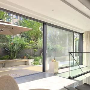 Widened Thickened Profile High-Strength Heavy-Duty Glass Sliding Door with Fire Prevention for High-Rise Housing Exterior Entry
