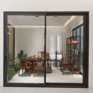 Wind-Resistant Low-E Glass Energy-Saving Waterproof Heavy-Duty Commercial Exterior Sliding Door for Mall and Hotel