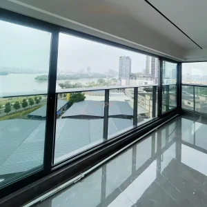 Windproof Exterior High-Strength Tempered Explosion-Proof Heavy-Duty Partition Sliding Door for Entry, Villa, or Apartment