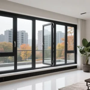 Windproof Heat-Insulating Broken Bridge Aluminum Alloy Double-Pane Glass Window