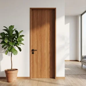 Windproof Modern Eco-Friendly Entrance Aluminum-Wood Interior Door for Bedrooms