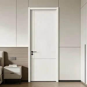 Wood Composite Veneer Flat Interior Door With Baked Paint Finish