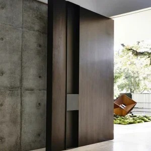 Wood Grain Pivot Door for Villa Entrance Security
