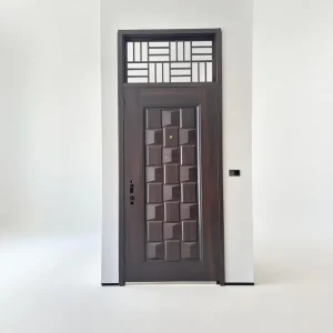 Wood Grain Steel Moisture-Proof Anti-Mildew Insect-Resistant Anti-Scratch Security Door with Windows