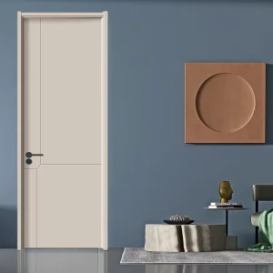 Wood Interior Door, Multiple Sound Insulation Layers, Paint-Free, for Study Room and Bedroom