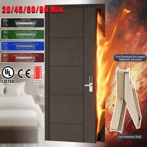 Wood Interior Fire-Rated Door for Apartments, Hotels, and Houses