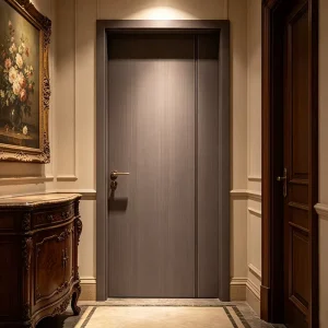Wood Soundproof Solid Wood Room Doors Frameless Hotel Interior Doors Chinese Style Bedroom Doors