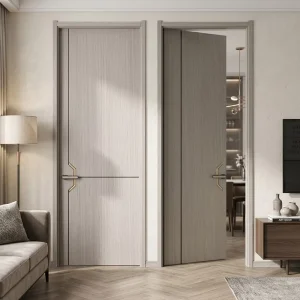 Wood-Texture Paint-Free SPC Door with PVC Smooth Surface