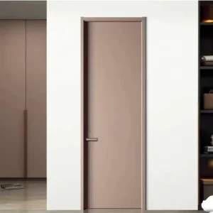 Wooden Bedroom Interior Door Lacquer Plain Paint Panel Flush Design for Home and Hotel