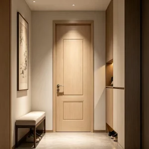 Wooden Door Frame Cartoon Design Bedroom Interior Living Room Apartment Water Resistant Painted Door